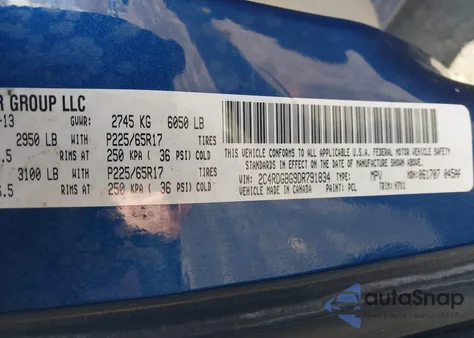 2013 Dodge Grand Caravan Se from USA, damaged, VIN 2C4RDGBG9DR791834